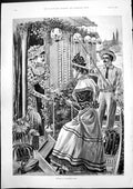 Antique Old Print Henley Welcome Guest George Lambert Lady Goes Ashore 1893