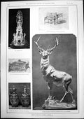 Antique Old Print Royal Wedding Presents Pianoforte GCasket Wedding Cake 1893