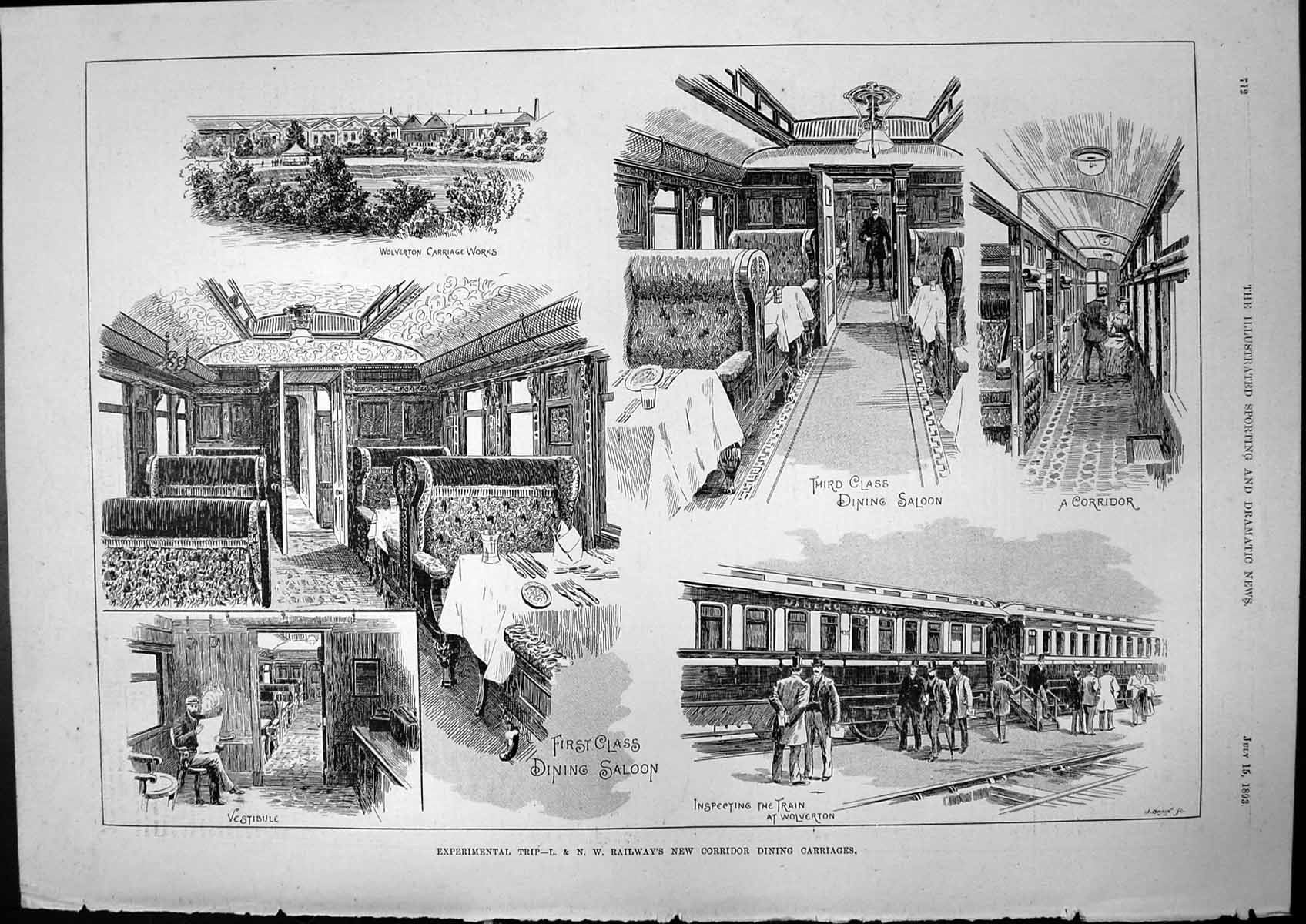 Old Experimental Trip L & N W Railways New Corridor Dining Carriages1