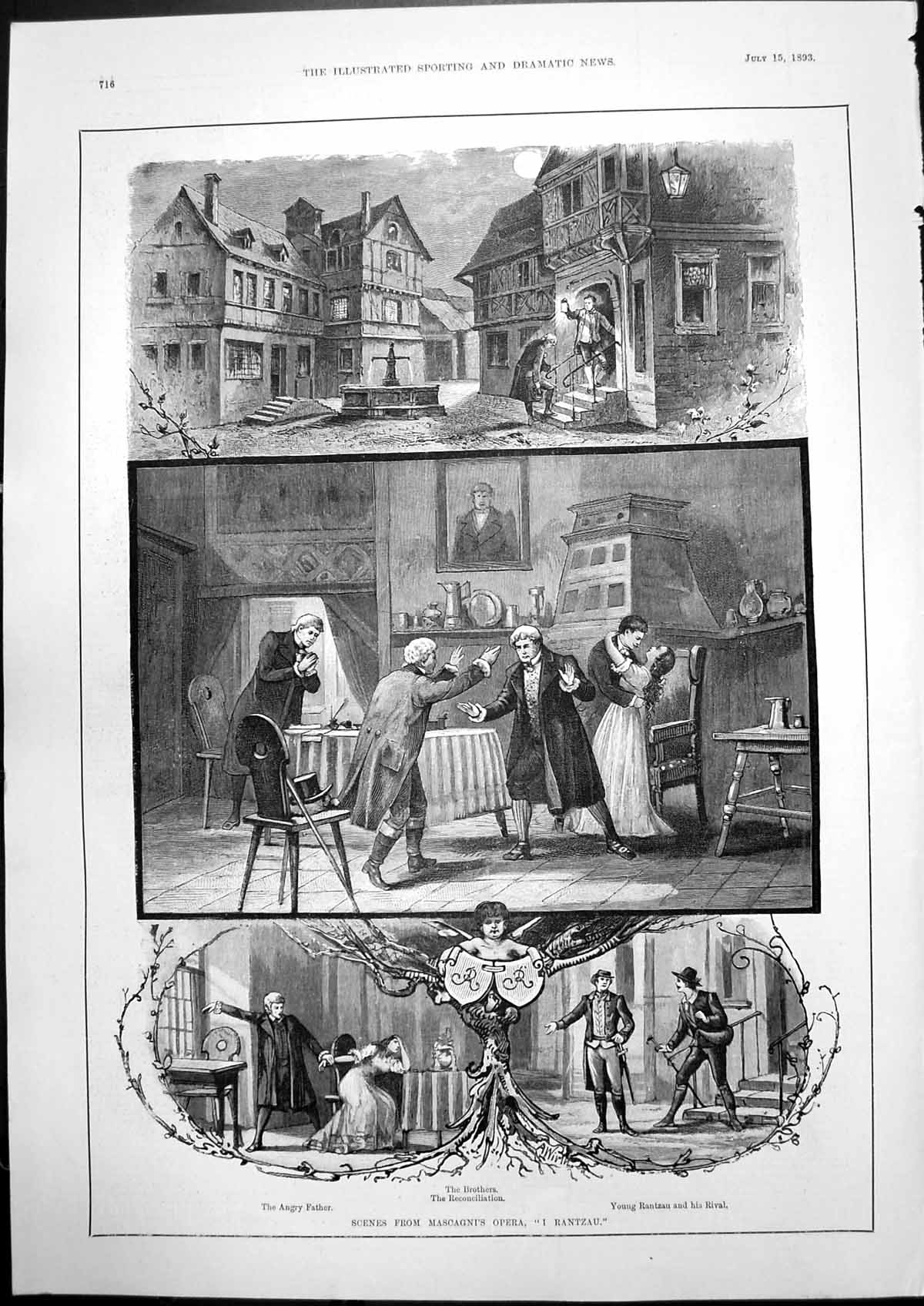Old Mascagnis Opera I Rantzau Angry Father Brothers Reconciliation189 Victorian