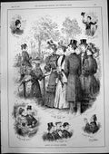 Old Print Rotten Row Royalty Expected Dower Wilson Look Out On Duty 1893 19th