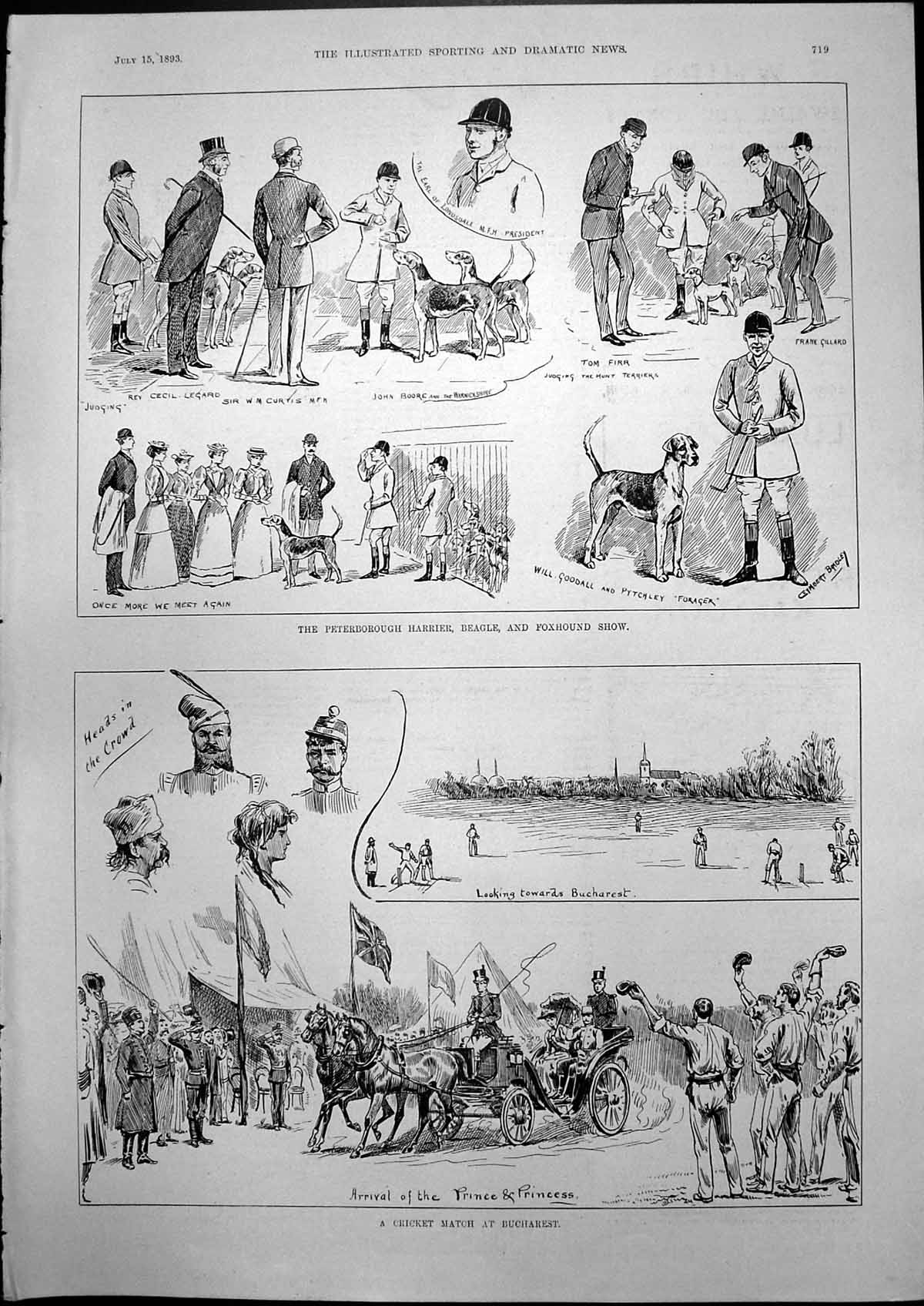 Old Peterborough Foxhound Show Clarence Athletic Sports Southall 1893 Victorian