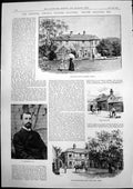 Antique Print Tom Jennings Jun Training Quarters Phantom House Cottage 1893