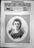 Original Old Antique Print Mlle Gherlsen Royal Opera Portrait Young Woman 1893
