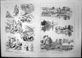 Original Old Antique Print Northern Rabbit Warren Goring Streatley Regatta 1893