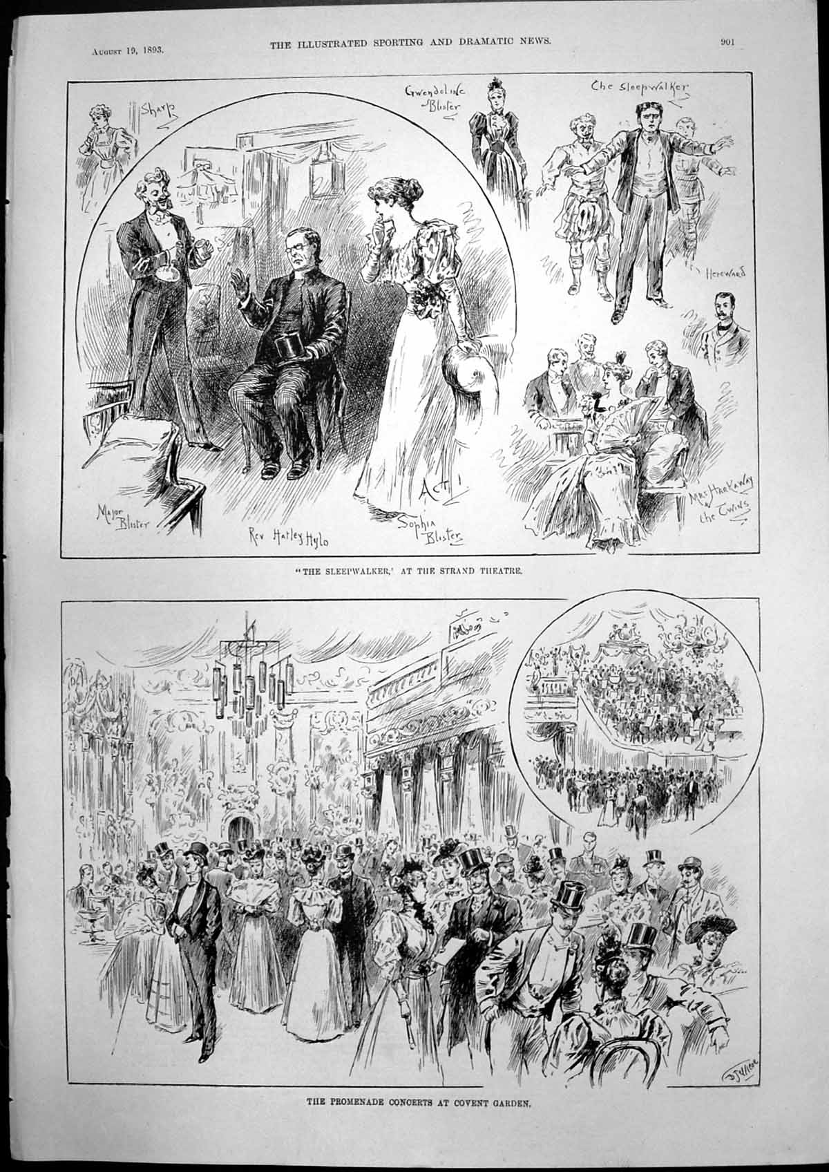 Old Sleepwalker Strand Promenade Concerts George Lowe Tom Morris1893 Victorian