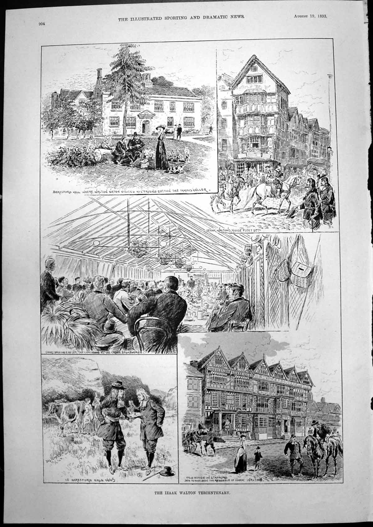 Old Izaak Walton Tercentenary So Counties Cyclists Camp Dorking 1893 Victorian