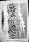 Antique Old Print Race For Cambridgeshire Sketched Near Red Post Horses 1875