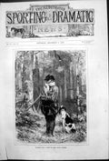Original Old Antique Print Waiting For Shot Black Forest Man Rifle Dog 1875