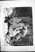 Old Antique Print Christmas In Nursery Our Fairy Story Walter Morgan 1875 19th
