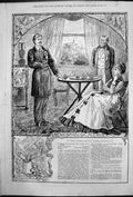 Old Print Borough Member Lady Two Men Table Vote Smith Wallis Mackay 1875 19th