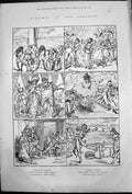 Antique Old Print Sketches Theatres Antarctic Black Eyed Susan Toole Sea 1876
