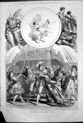 Original Old Antique Print Lord Bateman Alhambria Theatre D H Friston 1876 19th