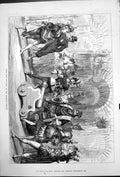 Old Print Scene Piff Paff Criterion Theatre People Armour Canon Gun 1876 19th