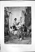Antique Old Print Education Last King Granada Ladies Ostriches A Martin 1876
