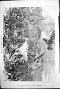 Original Old Antique Print Scene Plevna Canterbury Siers Battle 1878 Victorian