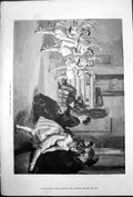 Original Old Antique Print Paris School Stage Dancing Girls Ballet Dancing 1878
