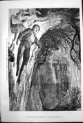 Antique Old Print Earls Rest Scene Twine The Plaiden An Improvisatore 1878 19th