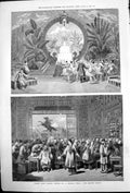 Original Old Antique Print Scenes Famous Operas Aubers Opera Brazen Horse 1878