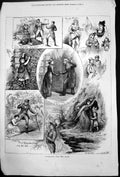 Antique Print Pencillings From Plays All For GGeen Lanes England Slave Bay1