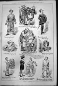 Antique Print Agonies Amateurs Join Wig Back Front Skirt Ballet Shirt 1878 19th