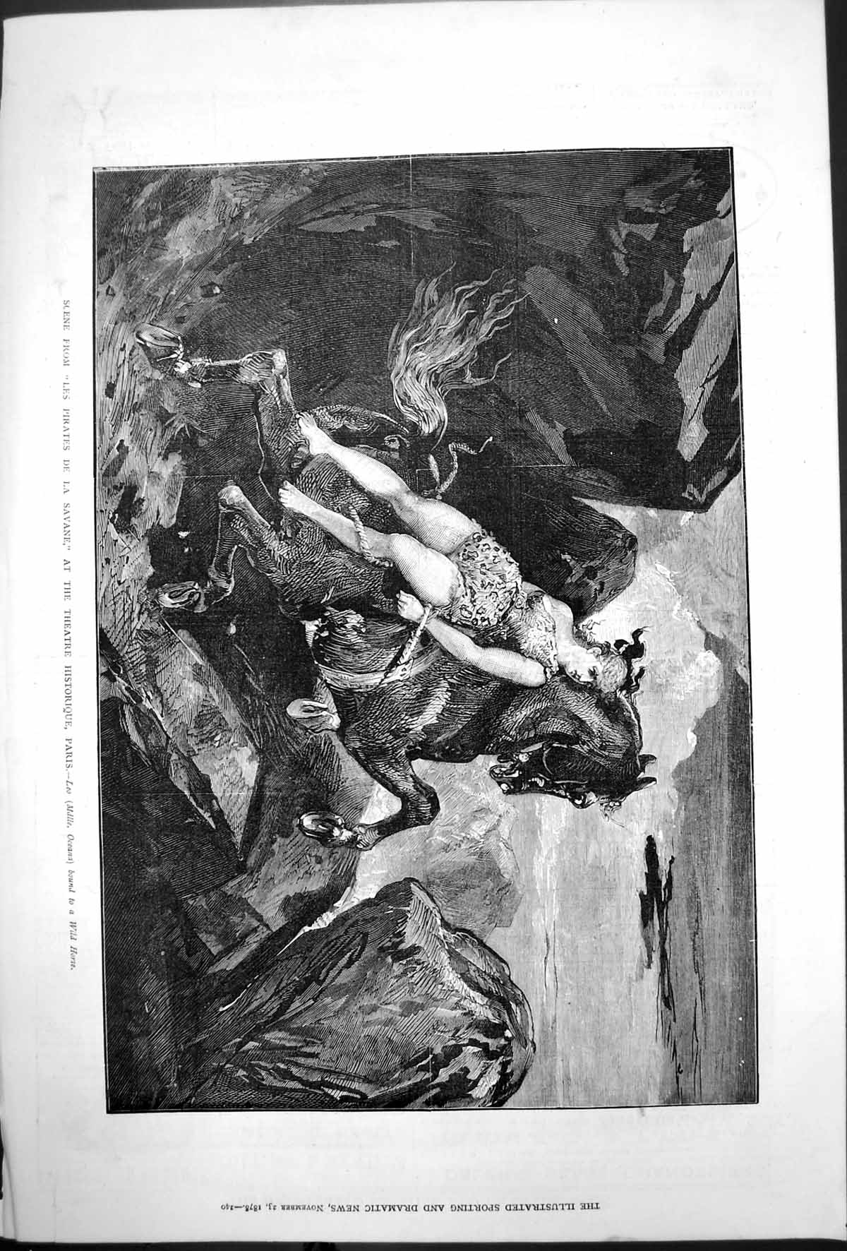 Old Scene Pirates De La Savane Theatre Historique Paris Leo Horse 187 Victorian
