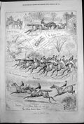 Old Antique Print Friday Kempton Park J Sturgess Selling Hurdle Race 1878 19th