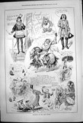 Old Antique Print Humours Past Month December School Breaking Up Day 1879 19th