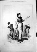 Antique Print St Valentines Day Who Could Have Sent It Leitch Lady Boy 1879