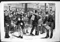 Old Antique Print Cockney Anglers Train Crowds Passengers Platform 1875 19th
