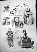 Original Old Antique Print Olympic 1862 Robson Queen Eleanor Fair Rosomond 1875