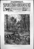 Old Cerf Force Tenant Les Abois M De Penne French Salon Stag Hounds18 Victorian
