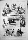 Old Print N Counties Olympian Assoc Sports Pomana Gardens Manchester 1875 19th