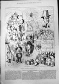 Antique Old Print Sporting Dramatic Sketches Strand Treasury Day Ivanhoe 1875