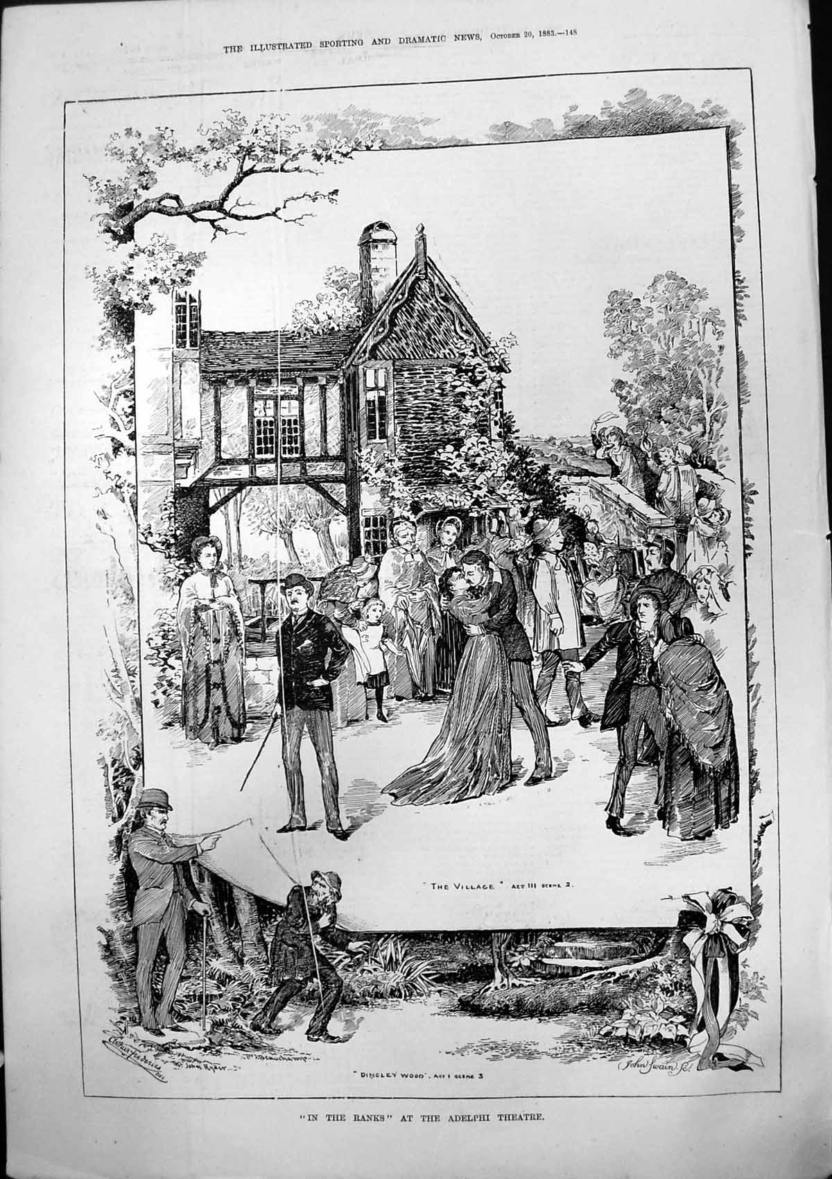 Old In Ranks Adelphi Theatre Arthur Frederics Village Dingley Wood 18 Victorian