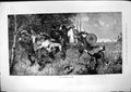 Original Old Antique Print Strollers Supper Caught Animal Goose Dog Drum 1883