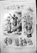 Antique Print Scenes Claudian John Jellicoe Agazil Almida Bishop Cross 1883