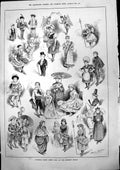 Antique Old Print Juvenile Fancy Dress Ball Mansion House Horace Morehen 1884