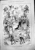 Old Antique Print Nell Gwynne Avenue Theatre Arthur Frederics Dragon 1884 19th