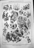 Antique Old Print Peasantry Royal Albert Hall Horace Morehen John Swain 1884