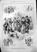 Antique Old Print Bolingbroke Fancy Dress Ball Albert Hall John Jellicoe 1884