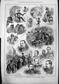 Antique Print Amateur Theatricals Presentation Prizes Chelsea Barracks 1884