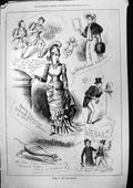 Old Antique Print Notes Past Month Fashioned Valentine Racing Season 1884 19th