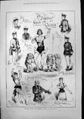 Antique Old Print Sketches Bohemian Gyurl Gaiety DevilshoEdward Terry 1877 19th
