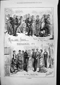 Antique Old Print Contrast Real Ideal Management Theatre Attendants Now 1877