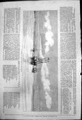 Original Old Antique Print Vision Future Solent Ships Sea Flags 1875 Victorian