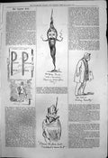 Antique Old Print Captious Critic Opera Comique ProPositive Poor Piece 1875