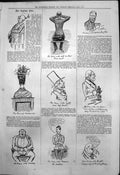 Antique Old Print Captious Critic Bonnet Nuisance Man Who Snores Laughs 1875