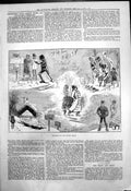 Antique Print Preparing For Skating Season Frost Hyde Park Caution Ice 1875