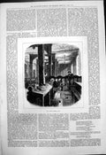 Original Old Antique Print Lower School Eton Cassells Picturesque Europe 1876